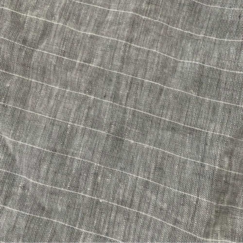 Crate&Barrel Gray Pinstripe Linen Euro Pillow Shams